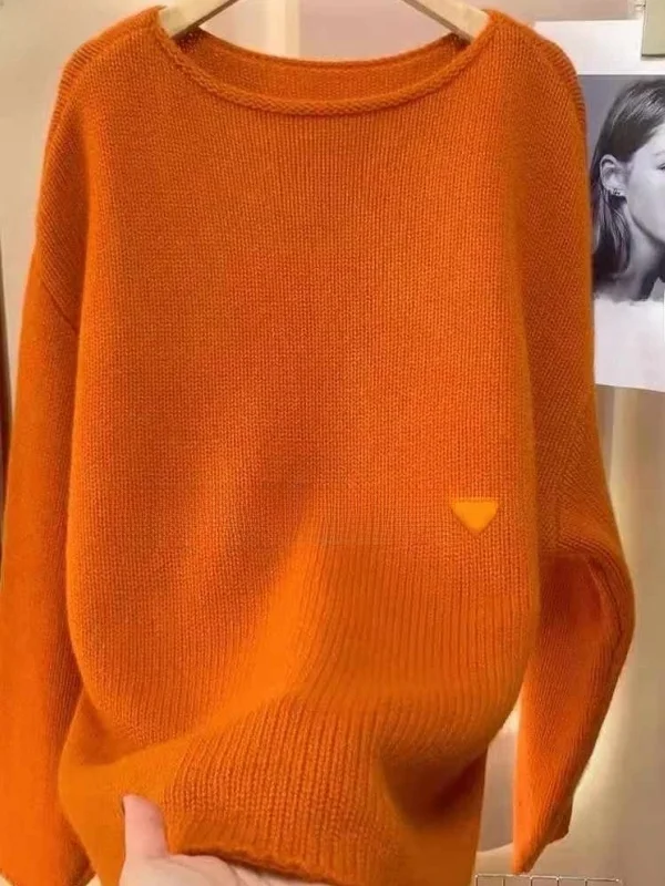 

Мужской вязаный свитер оверсайз 300 Pou Lazy Sle Soft Cozy, оранжевый, Dopane, весна-осень, свободный крой, длинный рукав, круглый вырез