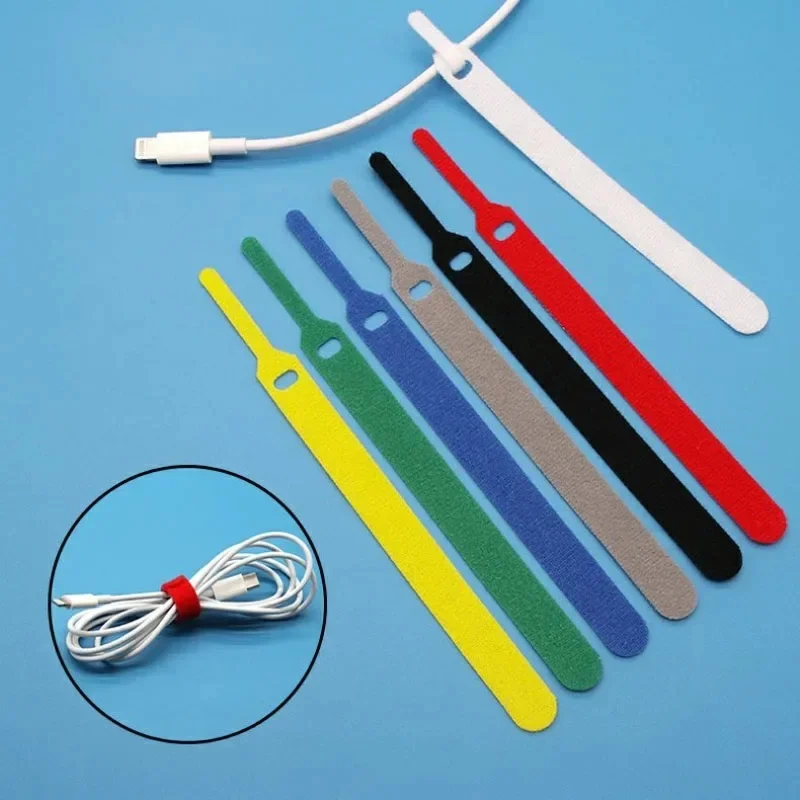 Detachable Cable Ties Colored Plastics Reusable Cable Ties Nylon Loop Wrap Zip Ttype Cable Tie Wire Bandage Tie 150mm