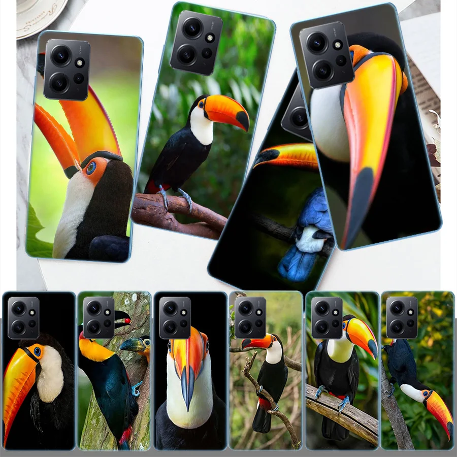 Tropical Toucan Cover Case For Xiaomi Redmi Note 13 5G Plus 12 12C 10 10A 10C 10X 9 9A 8 8A K60 K70 K20 Pro Phone 7 7A 6 6A TPU