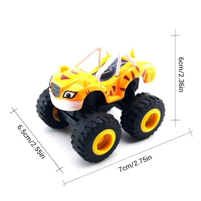 Juguetes de camiones de monstruos, máquinas de dibujos animados, coche ruso clásico, vehículos modelo Blaze, camión Racer, juego de figuras para niños, regalos para niños