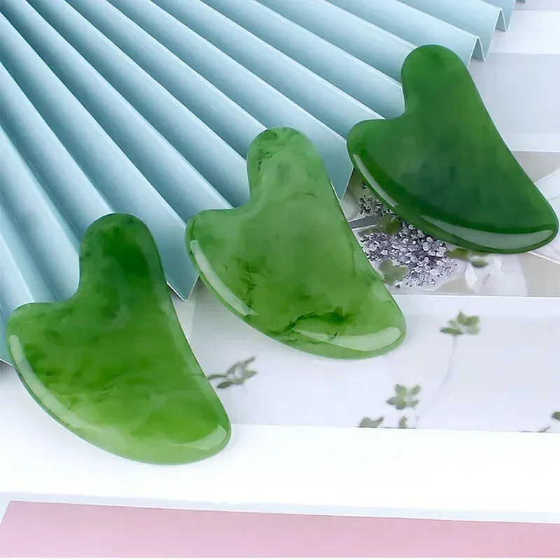 مكشطة غوا شا من الراتنج الطبيعي - أداة تدليك الوجه لشد الوجه والتخسيس، لوح تدليك كوارتز جواشا #5