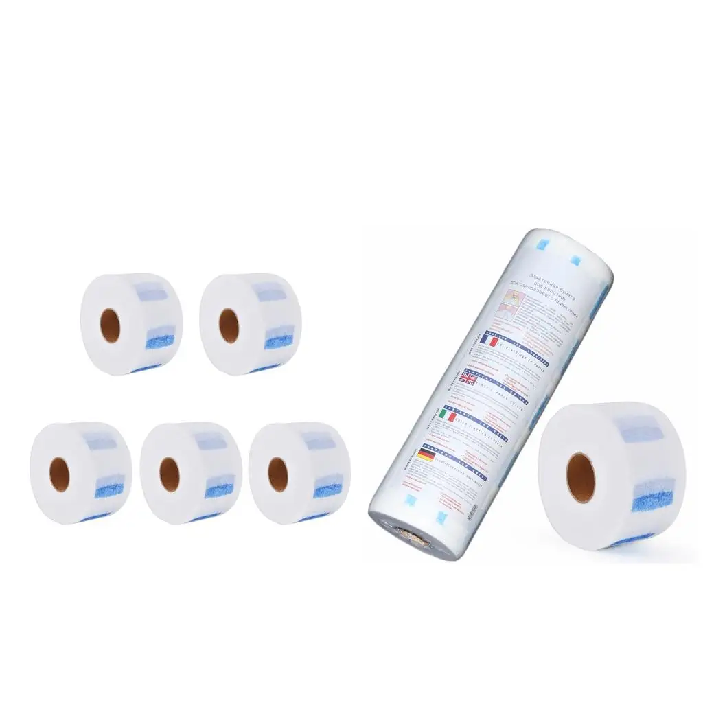 10 Rolls Barber Salon Hairdressing Disposable Neck Ruffle Paper Strips Set