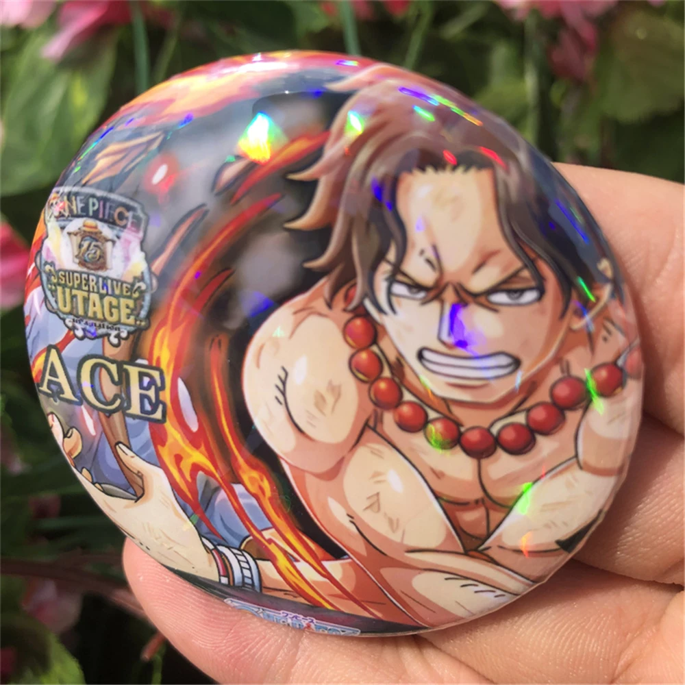 Anime ONE PIECE Portgas·D· Ace przebranie na karnawał odznaka Pin SPTE blaszana broszka akcesoria Prop świąteczny prezent