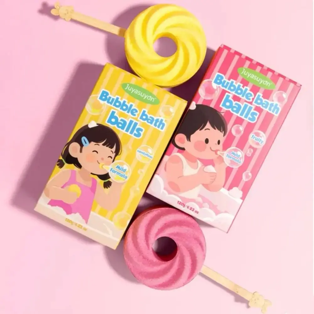 Gifts Cute Lollipop Bath Bath Tools Bath Time Fun Blow Bubble Bath Salt Ball Multifunctional Lollipop Shape Bubble Bath