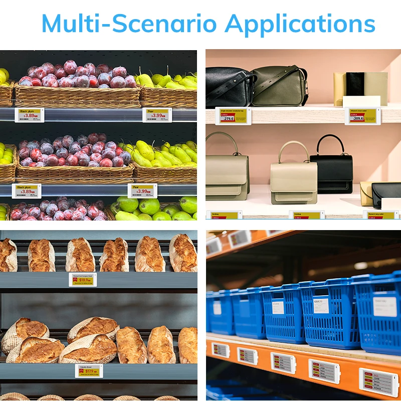 4 Color 2.7 inches Mobile Application Controlled Digital Screen Electronic Shelf Label Eink Display Epaper ESL for Retail Store