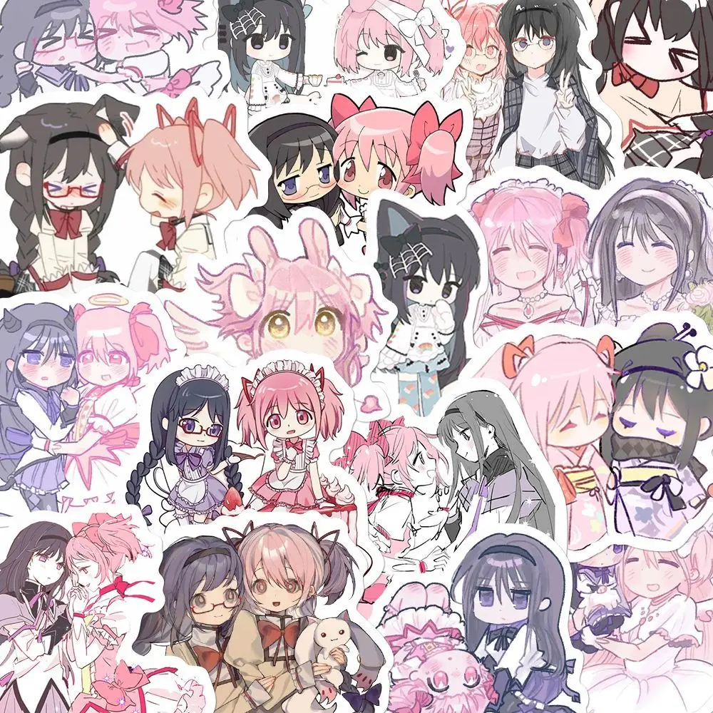 Puella Magi Madoka Magica Sticker Anime Akemi Homura Stationery Stickers Cartoon Handbook Water Proof Student School Supplies