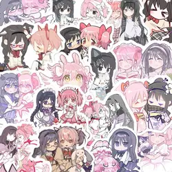 Puella Magi Madoka Magica Sticker Anime Akemi Homura Stationery Stickers Cartoon Handbook Water Proof Student School Supplies