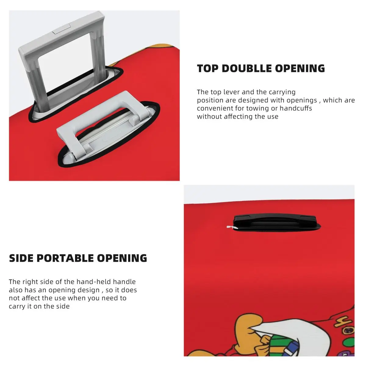 Capa de bagagem de Natal personalizada Winnie The Pooh Capa protetora de mala engraçada terno para 18-32 polegadas