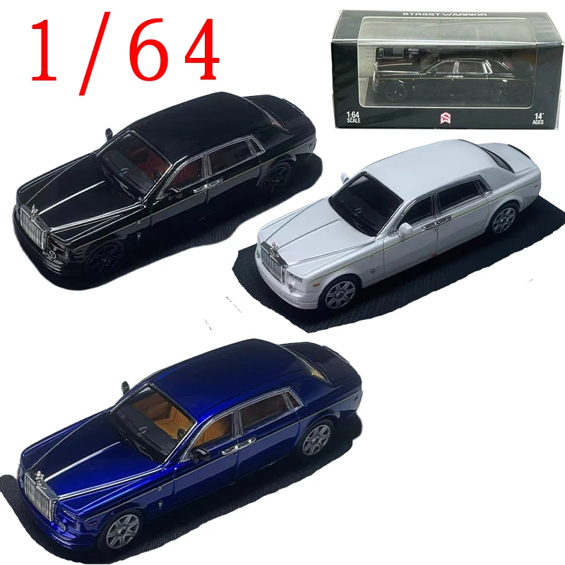 

SW литой автомобиль в масштабе 1/64 Rolls Royce Phantom 7th, модель бизнес-автомобиля, сплав Rolls Royce Phantom VII, модель игрушечного автомобиля, орнамент