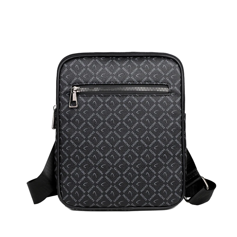 Bolsa de ombro de couro estampada casual masculina, bolsa mensageiro de luxo, sacola designer Kurt Geiger, bolsa tiracolo