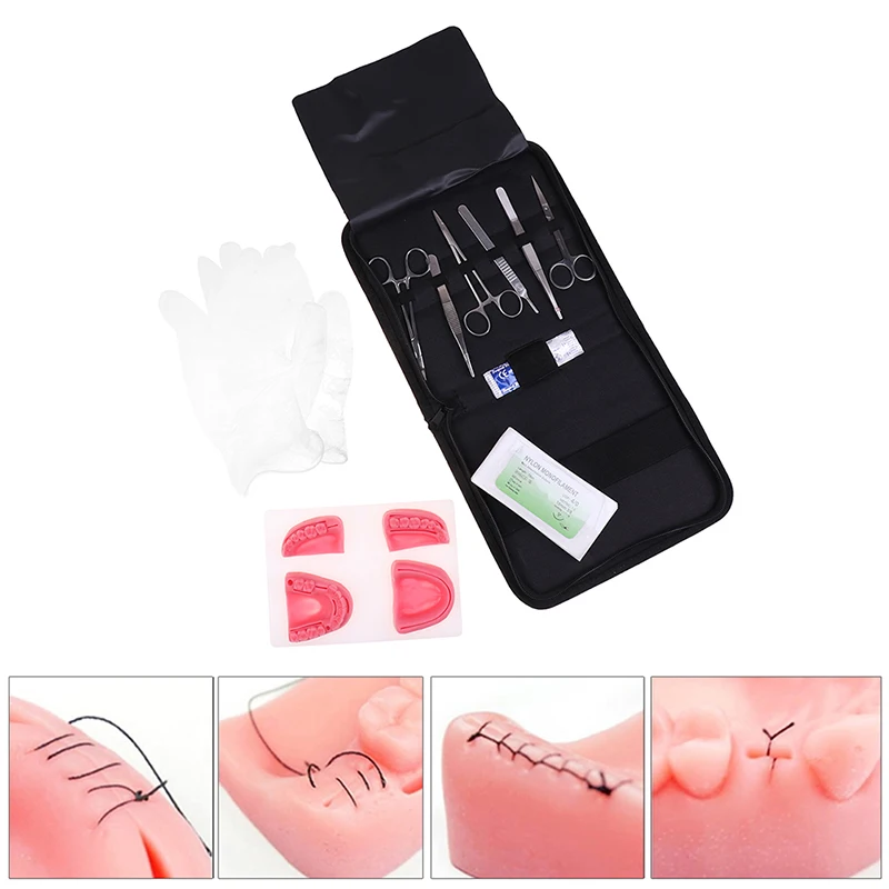 Silicone Artificial Human Skin Oral Teeth Gum Suture Training Kit Common Types Of Dental Wounds Dentist Practice And Training