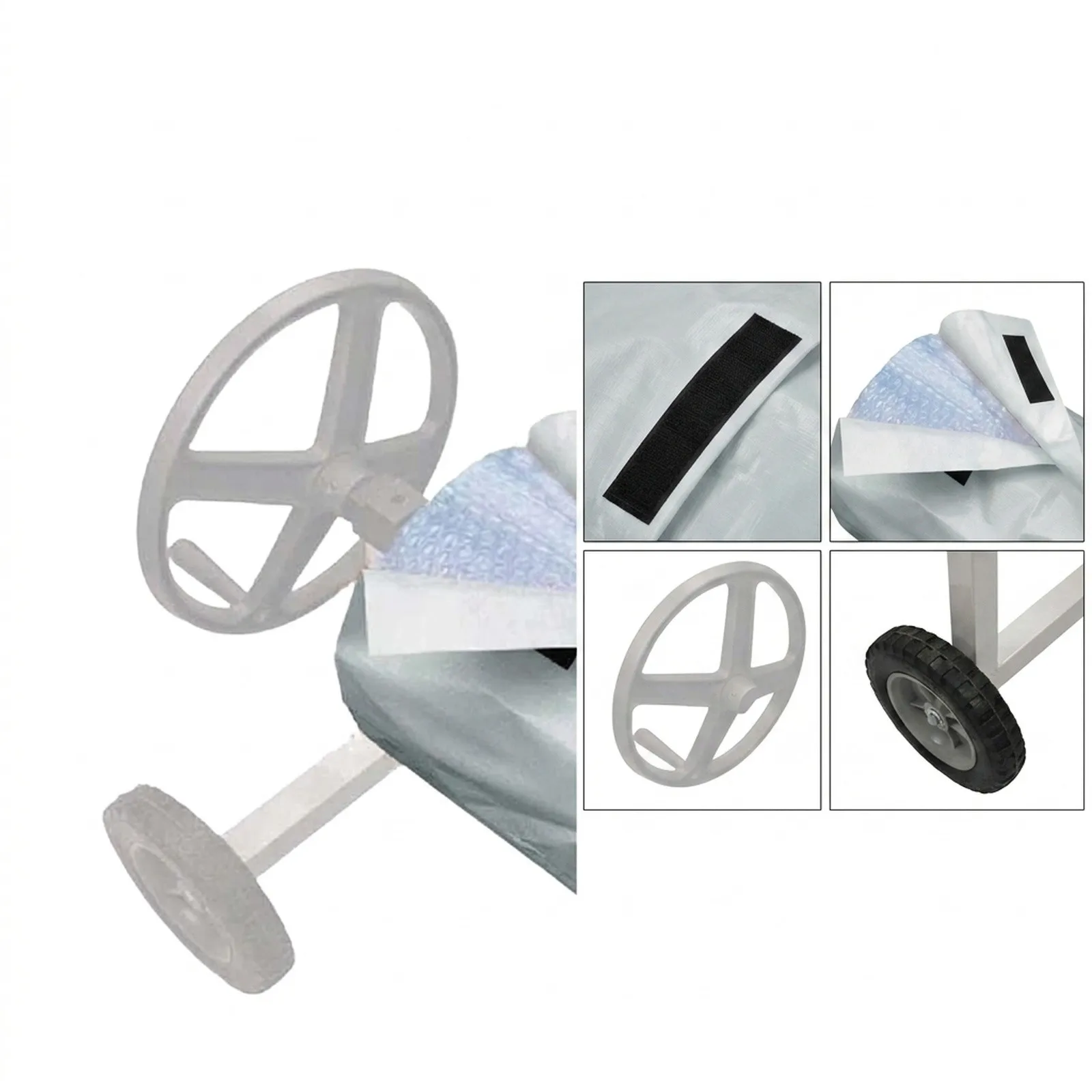 Swimming Pool Solar Blanket Reel Roller Designed Maintain Pool Integrity and Temperature 490x96cm Swimming Pool