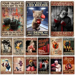 ARTISIAN Vintage Boxing Metal Tin Sign Decoraitve Metal Poster Classic Sport Metal Sign Home Bar Restaurant Industrial Decor