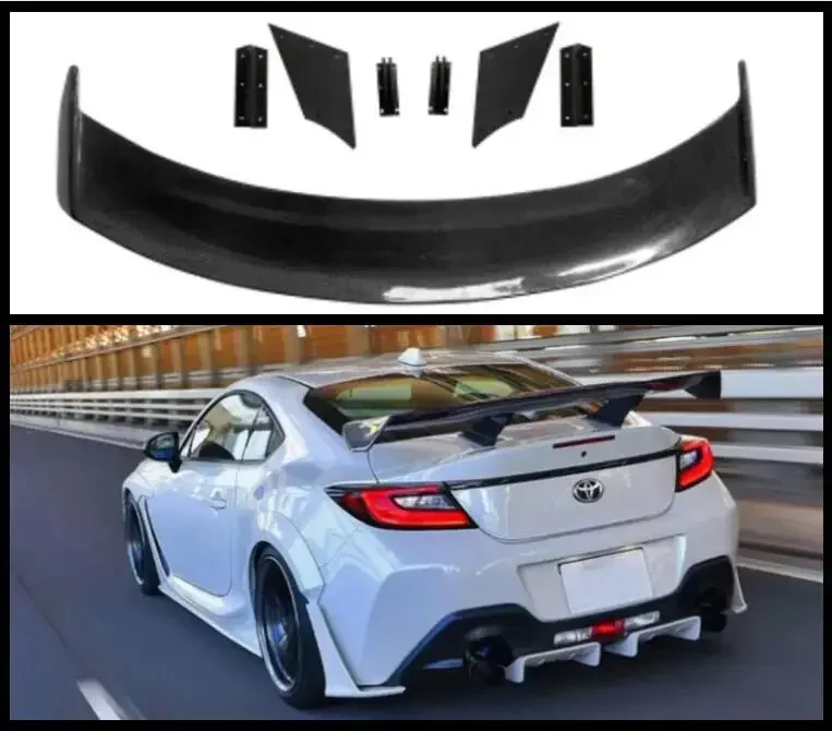 VTX GT STYLE REAL CARBON FIBER REAR WING TRUNK SPOILER FOR Toyota GR86 ZA86 / Subaru BRZ 2021 2022 2023 2024