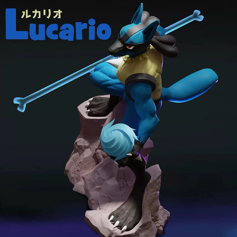 Digimon Adventure Animation Tisch und Statue Lucario Evolution Group Gk Figur Haustier Elf Anime Modell individuelles Geschenk