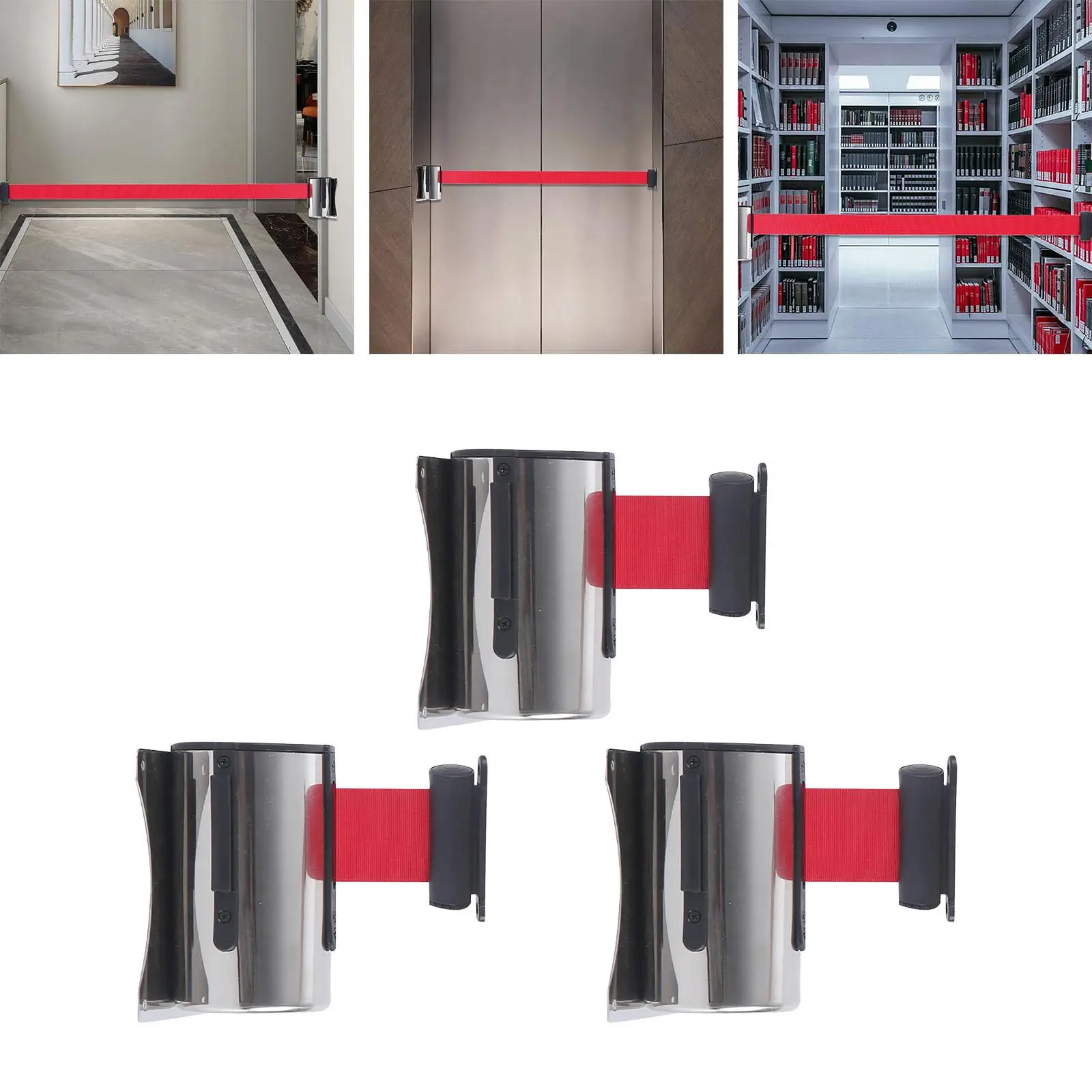 Retractable Barrier Belt Save Space for Restaurants Corridor Warehouse Aisle