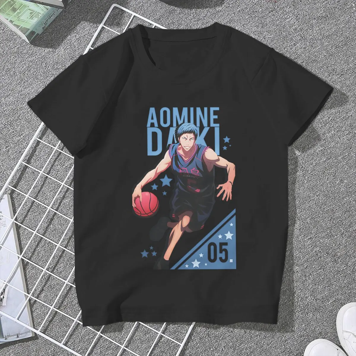 Sharkie Cute Girls Women T-Shirt Kuroko No Basket Sports Anime Series Blusas Harajuku Casual Short Sleeve Vintage Tops