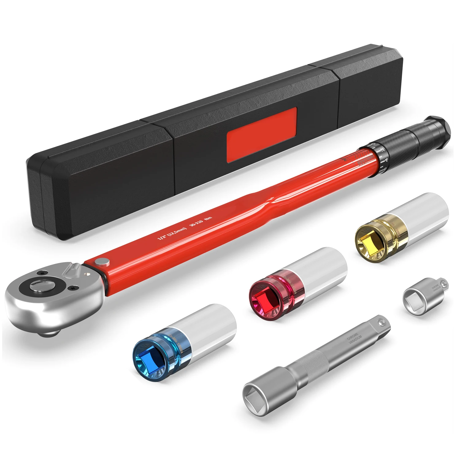 

Yuhang 1/2 "Torque Wrench Set/Kit 17.19 21mm Wheel Lug Nut Socket Extended Rod DIY Grade Carbon Steel Customized