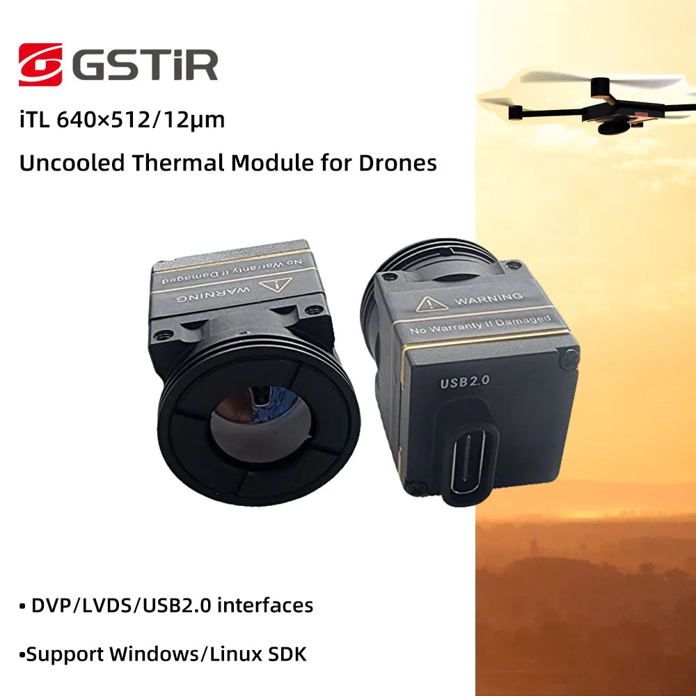 

GST Ultra Compact Lightweight Infrared Camera 640x512 Resolution 12um Pixel Size Temperature Measurement Payload