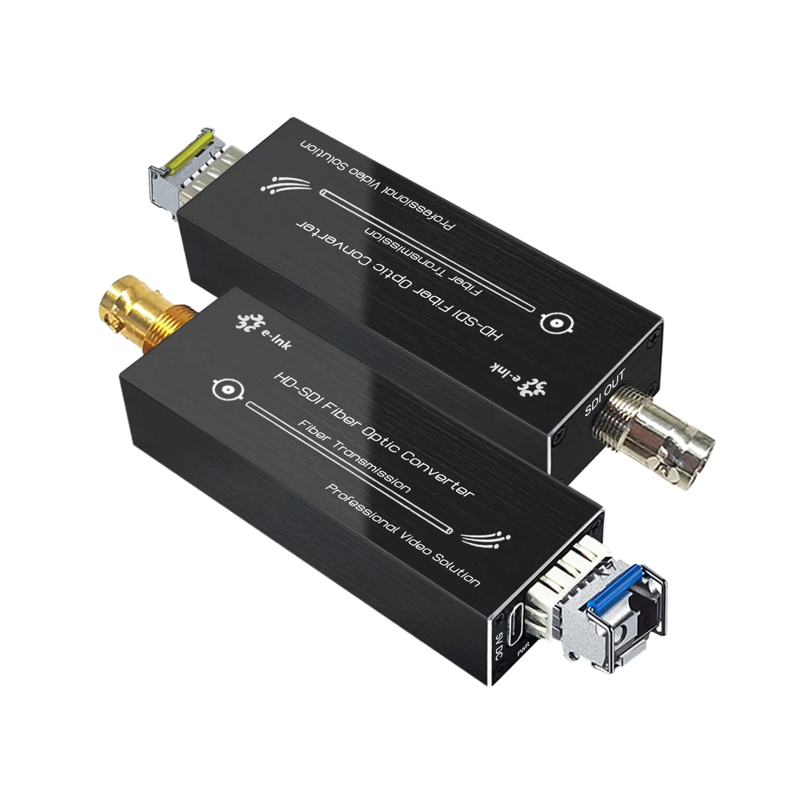 HD-SDI Fiber Converter 1080@30Hz SDI Over Fiber Optic Extender Broadcast Level Video Optical Transceiver