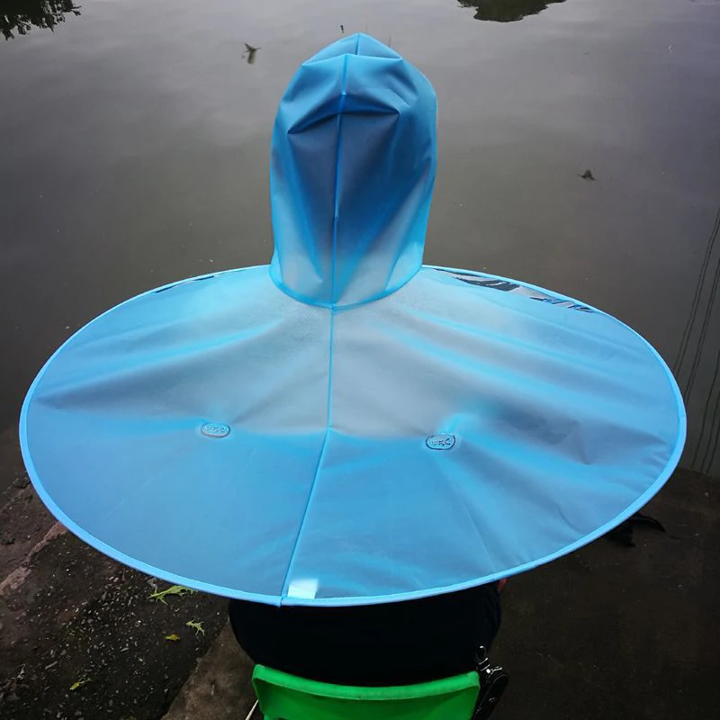 Sombrero de sombrilla plegable para exteriores, sombrero Anti-lluvia, Anti-Sol, gorra de sol montada en la cabeza, sombrilla para acampar, equipo de pesca