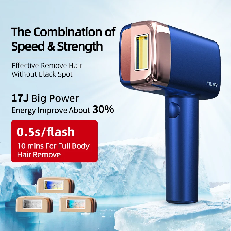 MLAY T14 Laser Hair Removal IPL Epilator ICE Hair Removal Cold 500000 Flashes Painless Epilator Body Depilador a laser