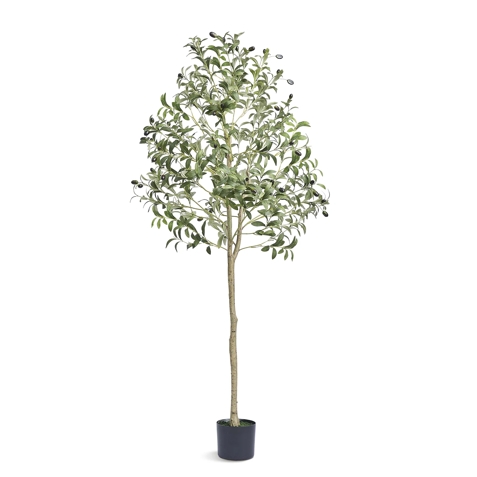 VEVOR Artificial Olive Tree 5/6ft Faux Plants Indoor Decor PE Material Green Faux Potted Tree for Home/Office/Warehouse Decor