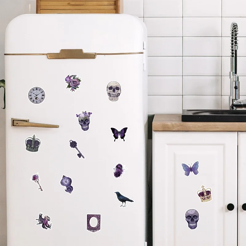 50 шт., персонализированные фиолетовые креативные декоративные наклейки в стиле граффити с героями мультфильмов