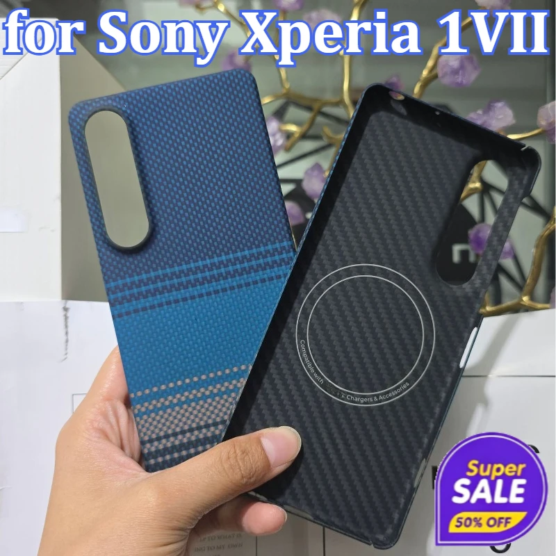 

Real Carbon Fiber Shockproof Protective Cover for Sony Xperia 1VII Carbon Case Fundas