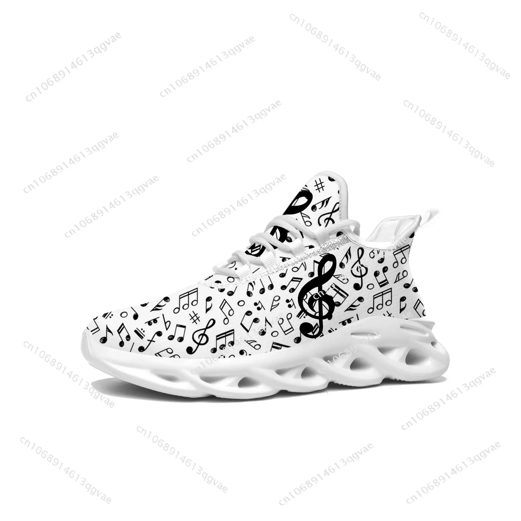 

Musical Notes Pattern Flats Sneakers Mens Womens Pop Sports Running High Quality Sneaker Lace Up Mesh Footwear Tailor-made Shoe