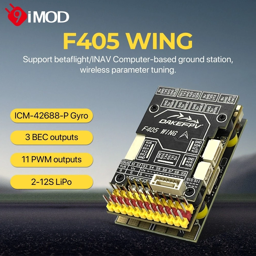 9imod-f405-wing-flight-controller-3-bec-11-pwm-outputs-2-12s-lipo-f405-fixed-wing-for-inav
