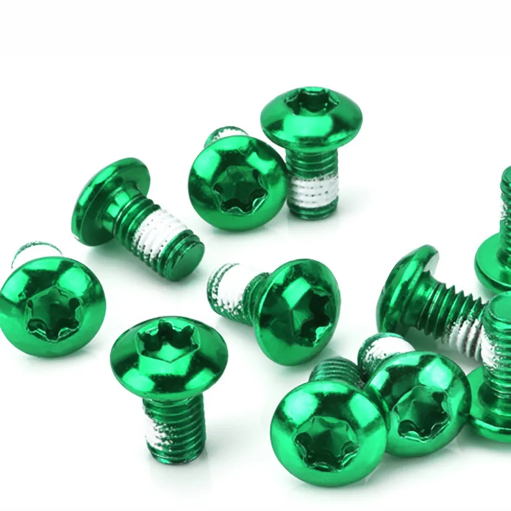 

12pcs Fastener Brake T25 Torx Head Disc Brake Rotor Screws M5x11.5mm Colorful Brake Disc Bolts Steel Alloy Rotor Bolt Road Bike
