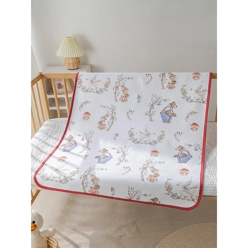 

80x100 см, большой размер, из чистого хлопка, детские водонепроницаемые и дышащие прокладки для изоляции мочи, моющиеся детские подгузники, менструальные прокладки