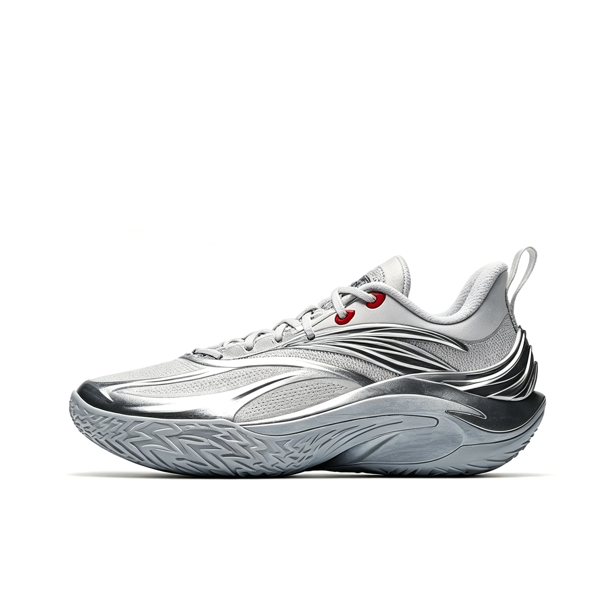 ANTA Shock Wave 8 Basketball Shoes Men's Low Top Silver 112631111-6