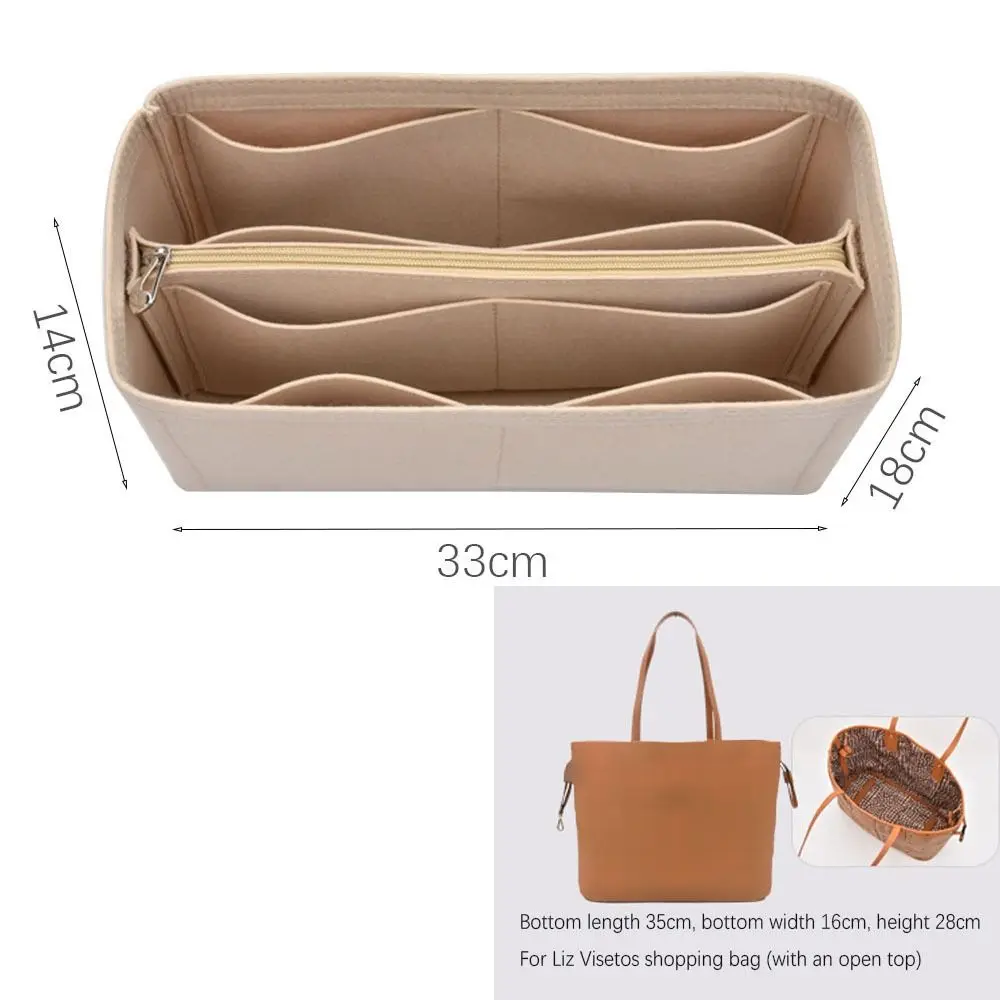 Bag Support Handbag Insert Bag High-quality Storage Organization Bag Organiser Portable Felt Purse Liner for For Liz Visetos