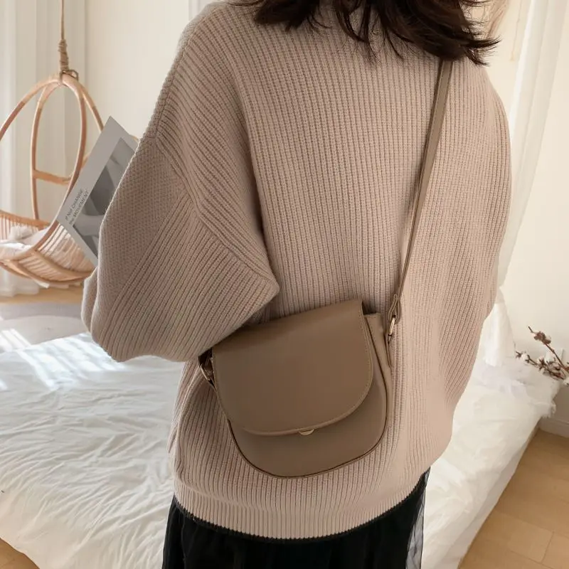 Vintage Mini Bags Women New Fashion Korean Design Shoulder Crossbody Money Bag All-match Exquisite Ins Saddle Handbag Minimalist