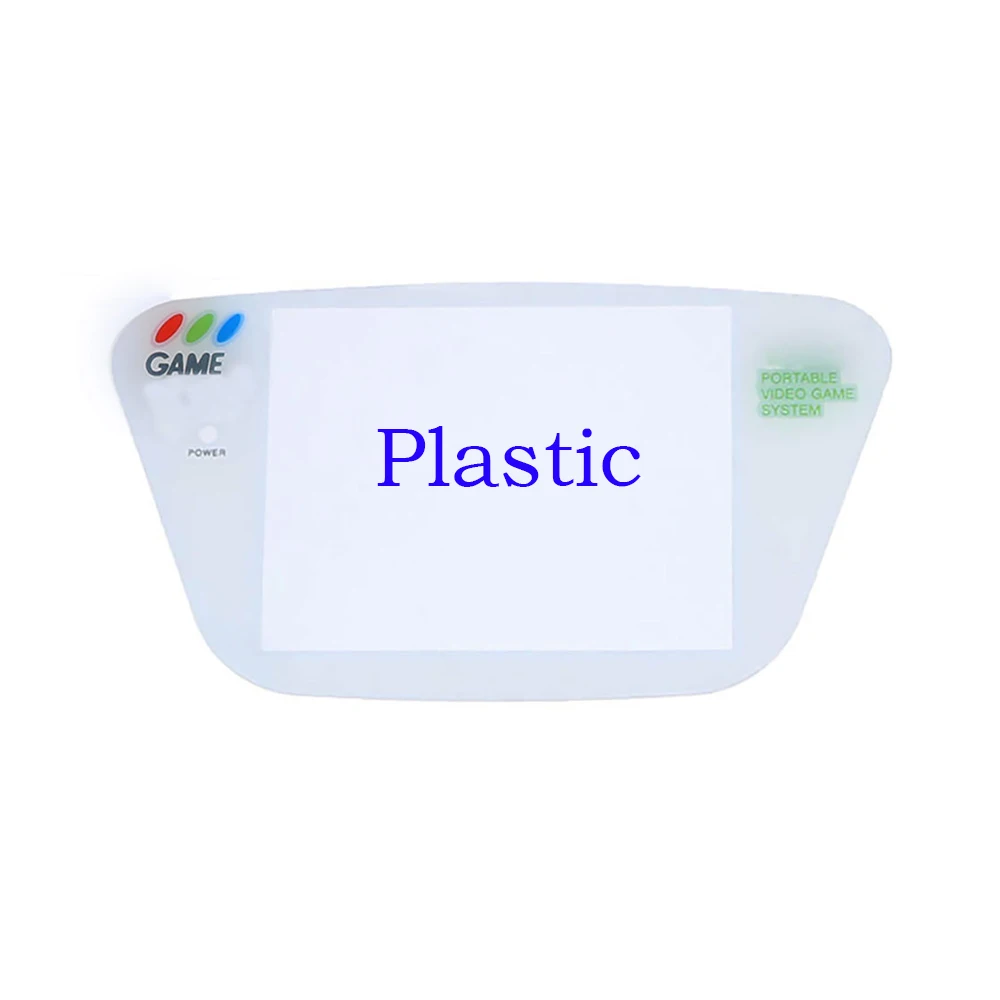 Trắng Nhựa & Chất Liệu Kính Bảo Vệ Màn Hình Bao Ống Kính Thay Thế Cho Sega Game Gear GG Bảo Vệ Ống Kính