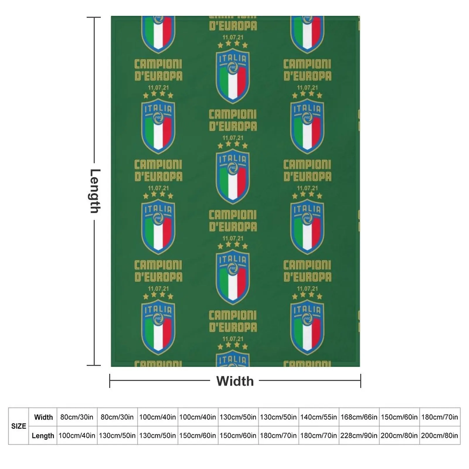 Italia Campioni d_Europa di Calcio 2021 Wembley Throw Blanket Decorative Sofa bed plaid Summer Beddings Heavy Blankets