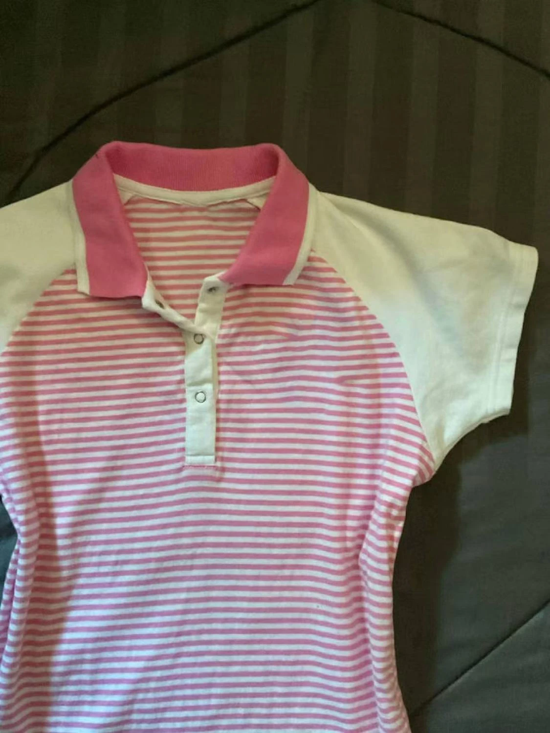 Camiseta americana de manga corta con cuello polo a rayas estilo Harajuku estilo estilo estilo estilo femenino Y2K para mujer, tops emo gir