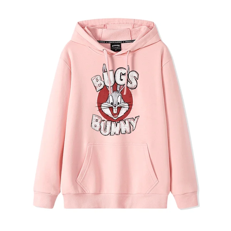 Maglione femminile americano retrò cartone animato Bugs Bunny maglione con cappuccio coppia femminile 2024 nuovo cappotto primaverile e autunnale