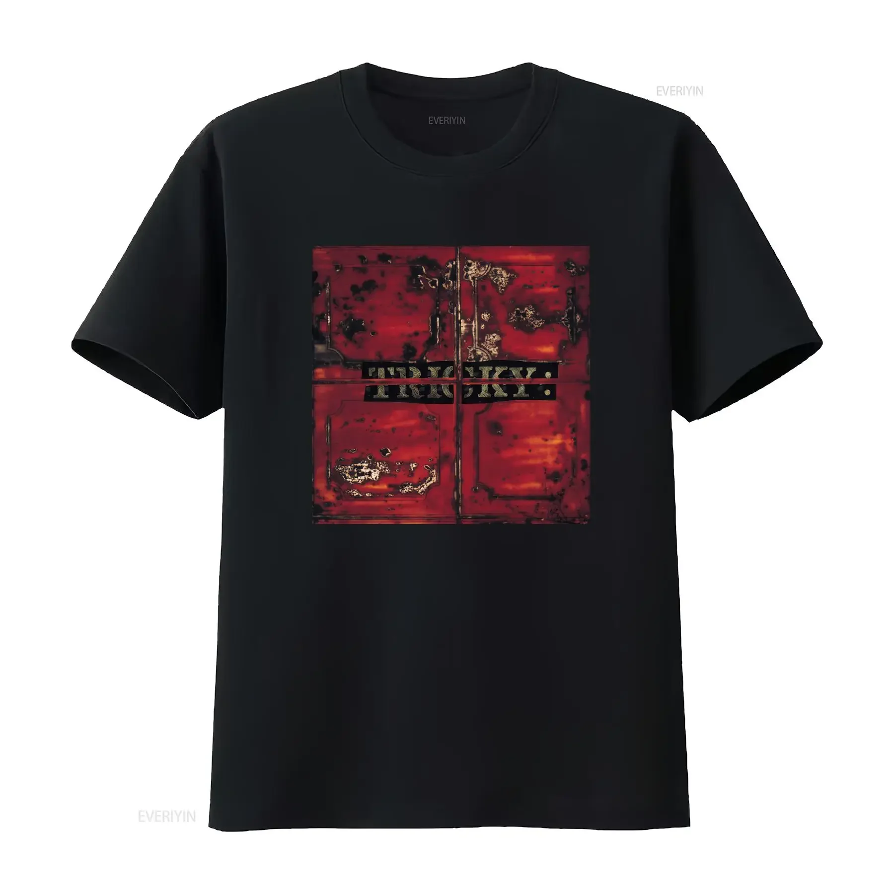 Tricky T Shirt Vintage Red Rustic Design Indie Rock Pop Maxinquaye Album Cover Classic Print  vintage Washed graphic
