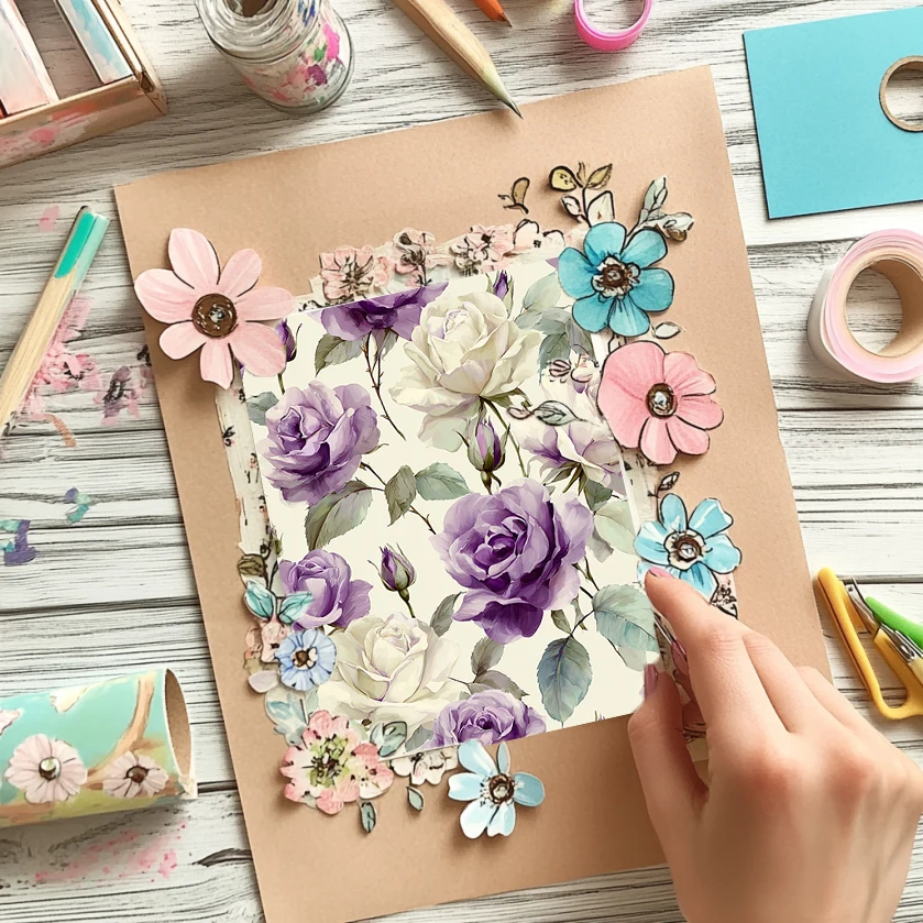 36 Sheets 6"x6" Decorative Scrapbook Paper: Kawaii Bunny Prints for Scrapbooking, Origami & Kids’ Handicrafts