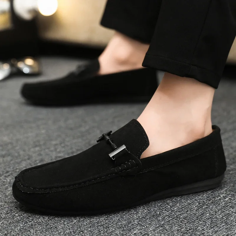 Men Casual Shoes Fashion Men Shoes Handmade Suede Genuine Leather Mens Loafers Moccasins Slip On Men's Flats Male Driving Shoes