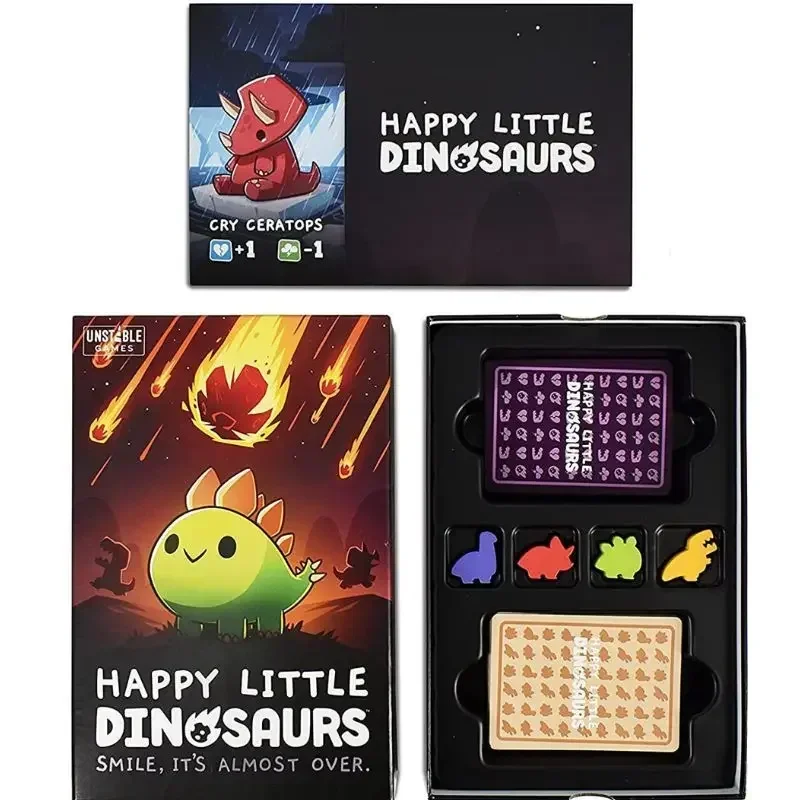 Happy Little Dinosaurs English Unicorn Chess and Card Strategy Board Game Cards