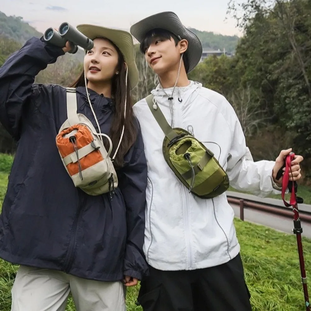 Water Bottle Holder Water Bottle Waist Bag Large Capacity Color Blocking Climbing Water Bottle Bag Waterproof Compartment
