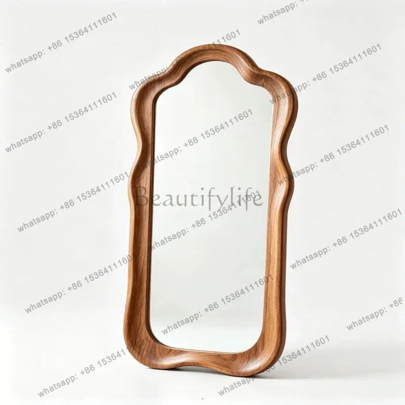 LSLuxury Living Room Full Body Mirrors Frame Mirrors Floor Standing Design Decor Retro Mirror Home Furniture Floor Mirrors