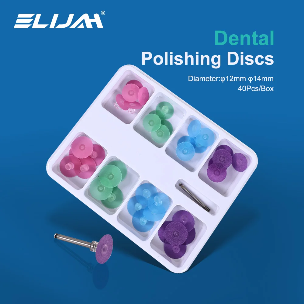 

ELIJAH 40Pcs Dental Composites Polishing Discs Ceramics Rubber Finishing Polishing Hose/Gas Eye Style Dentistry Consumables