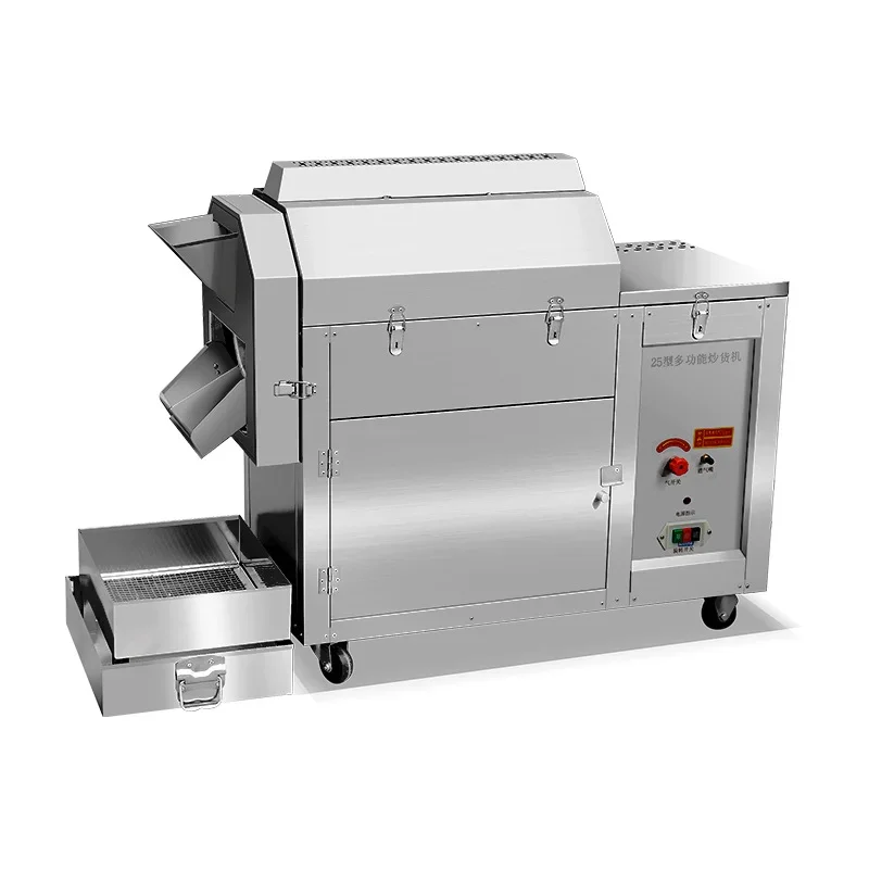 Máquina eléctrica de aire para asar castañas con temporizador, azúcar, fritos, nueces, maní, melón, máquina de semillas, máquina tostada de maní, tambor