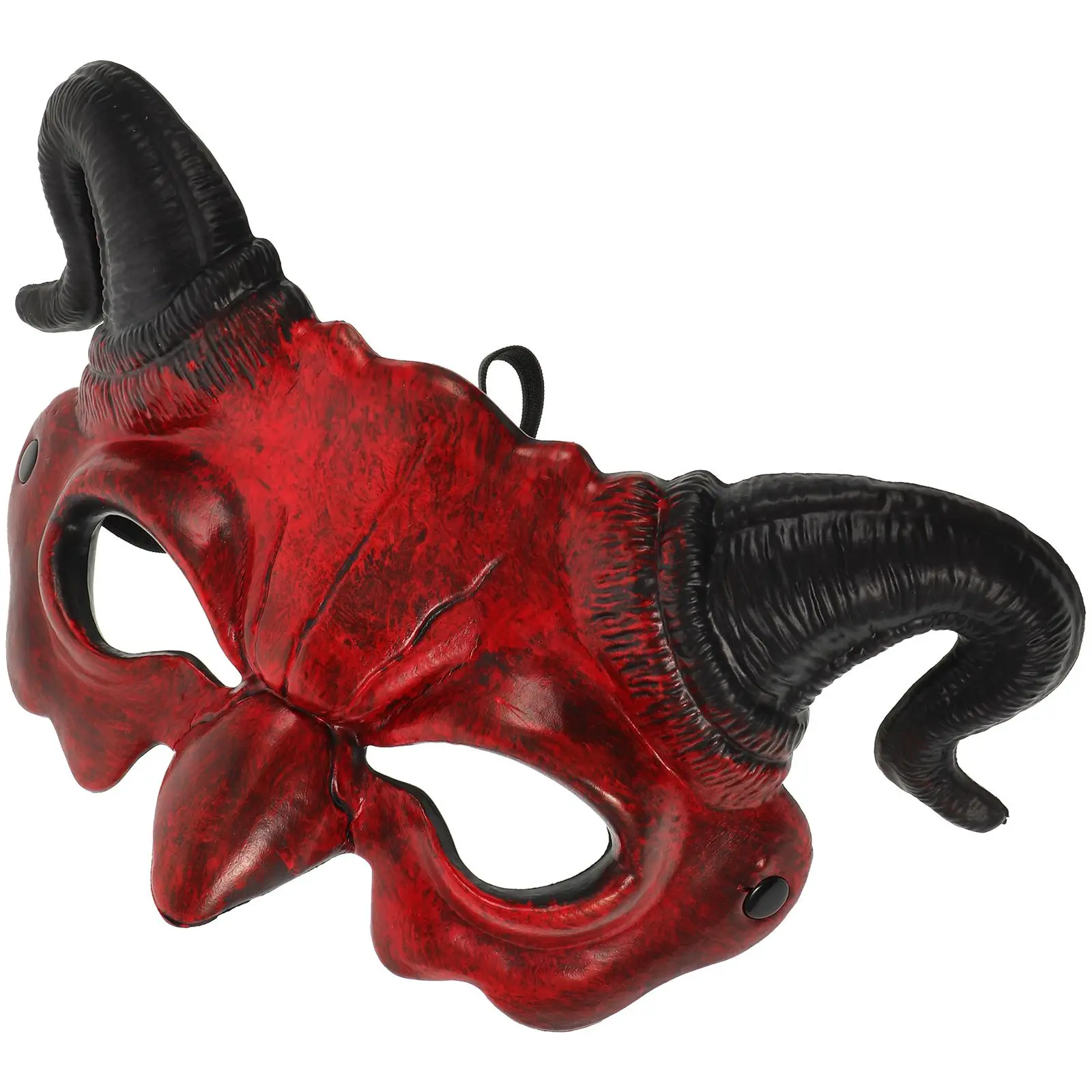 

Mask Face Costume Scary Half Cosplay Halloween Props Goat Horn Masks for Animal Man Costumes