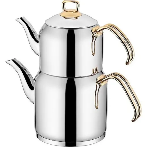 Sila Trojan Gold 3,5 Liter Family Size Steel Teapot Set